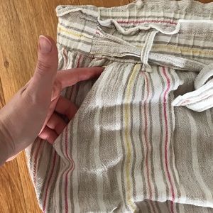 Striped Linen Pants with Pockets